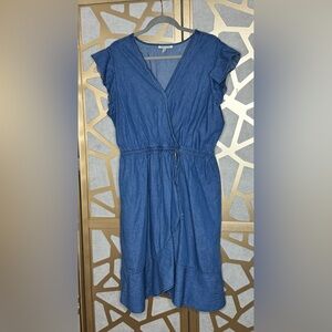 Speed Limit MPH Chambray Denim Ruffle Dress Size 1X